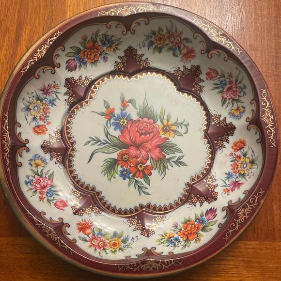 Daher Decoration Ware Accent Plate Floral 1971 - Picture 1 of 5